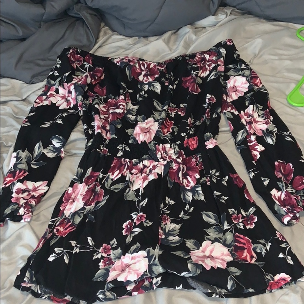 L.A. Hearts off the shoulder short romper